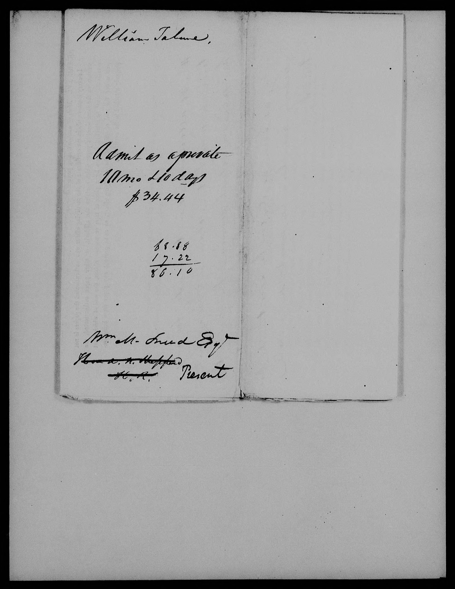Objections to the Pension Claim of William Taburn, circa 7 February 1834, page 4
