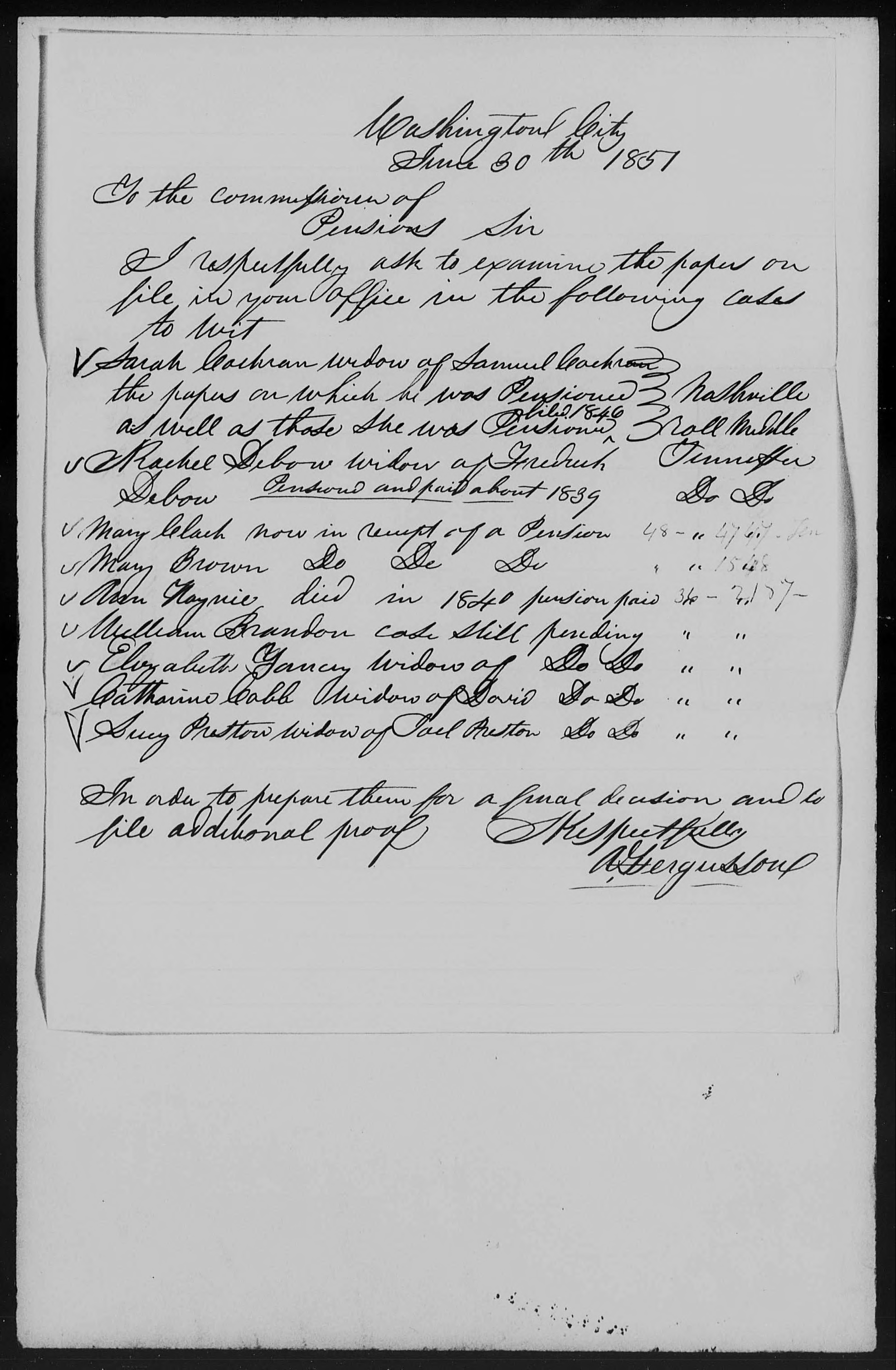 Letter from Adam Ferguson to James Ewell Heath, 30 June 1851, page 1