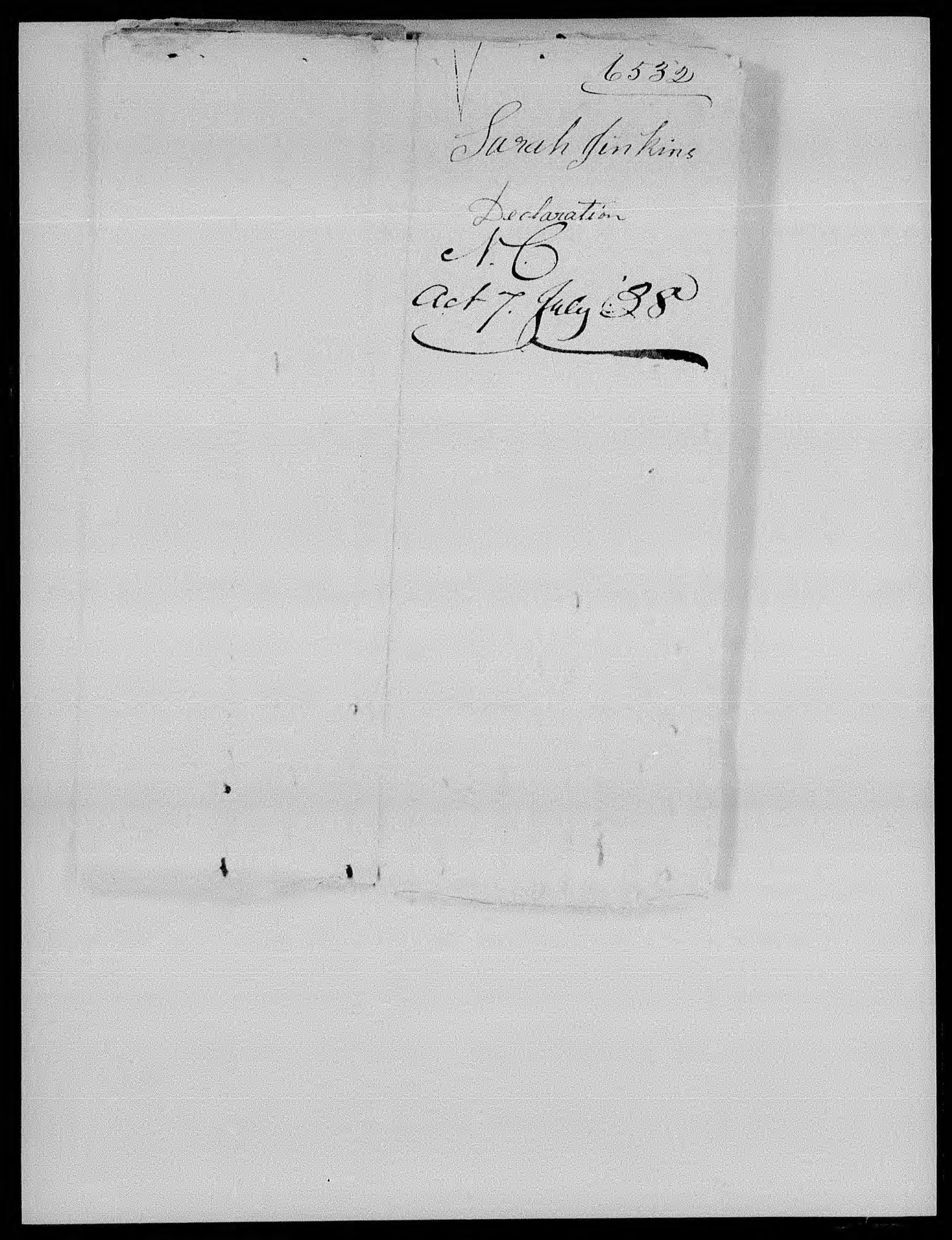 Application for a Widow's Pension from Sarah Jenkins, 16 November 1839, page 3