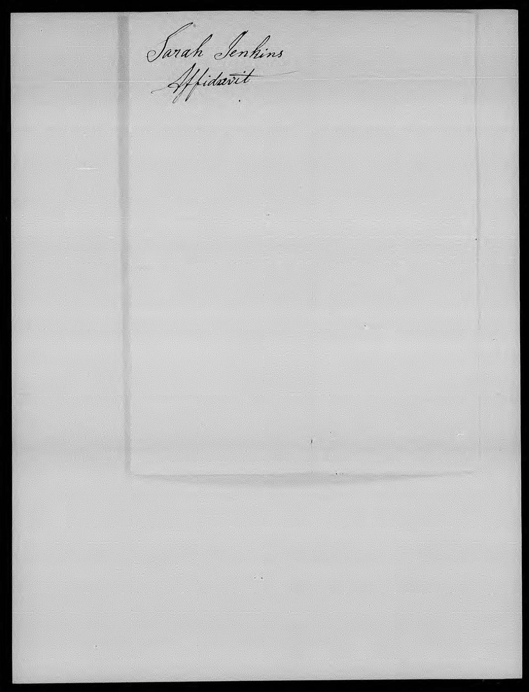 Application for a Widow's Pension from Sarah Jenkins, 24 November 1840, page 3