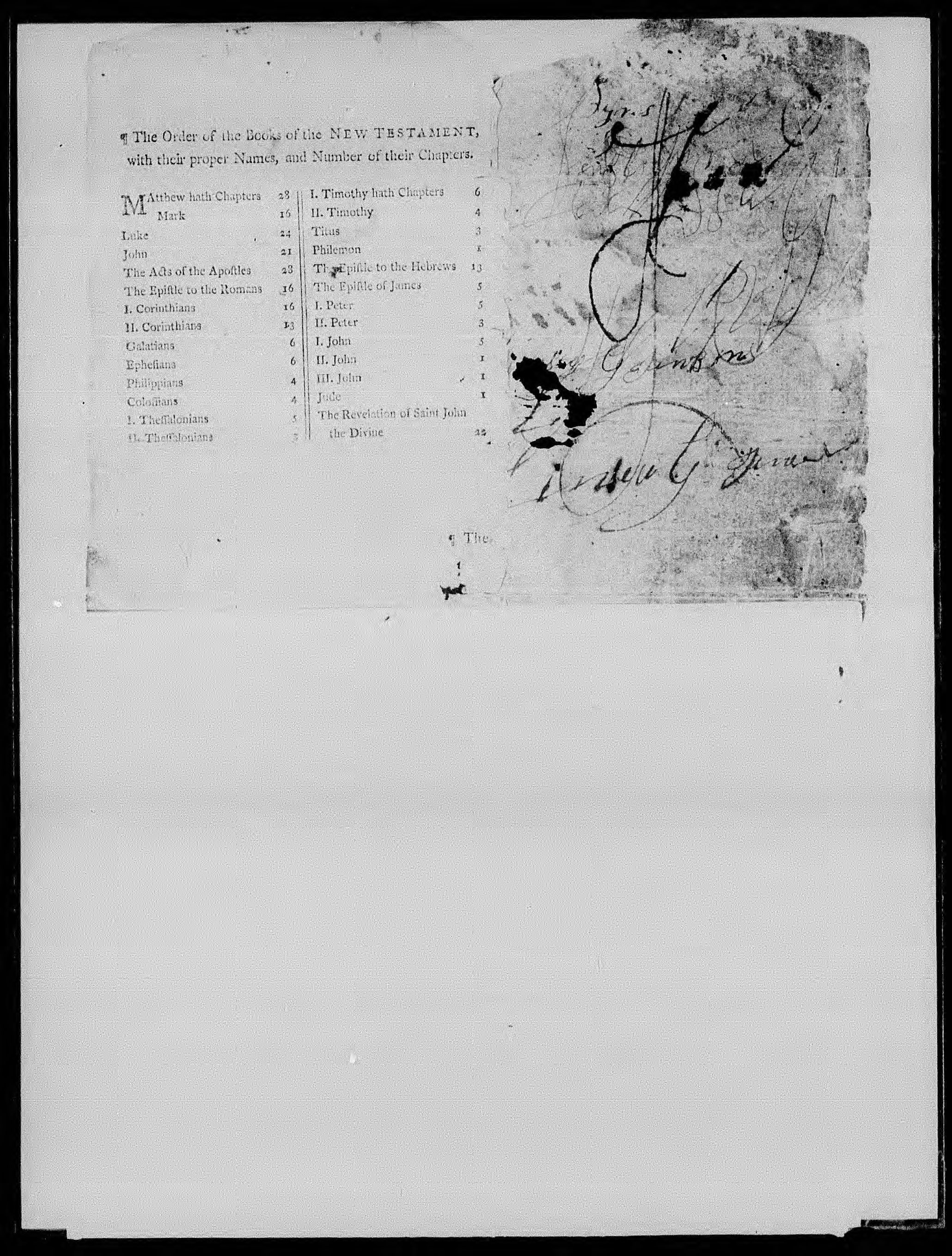 Bible Record of John Jenkins and Sarah Jenkins, 28 September 1778, page 1