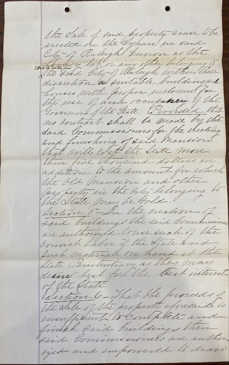 Page 2 of An Act to Provide Suitable Housing for the Governor