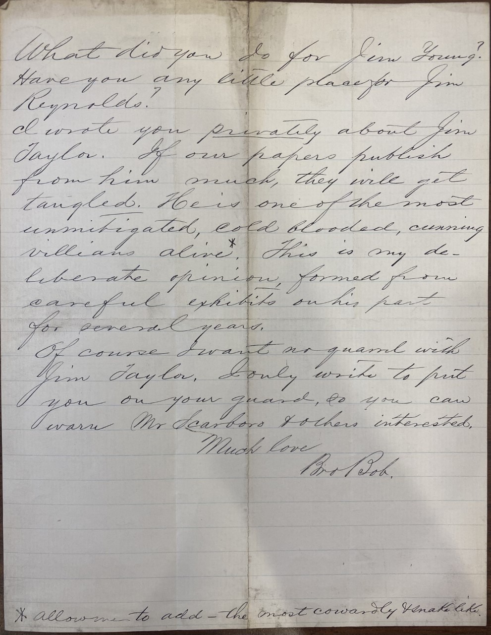 Robert B. Vance to ZBV, January 19, 1877