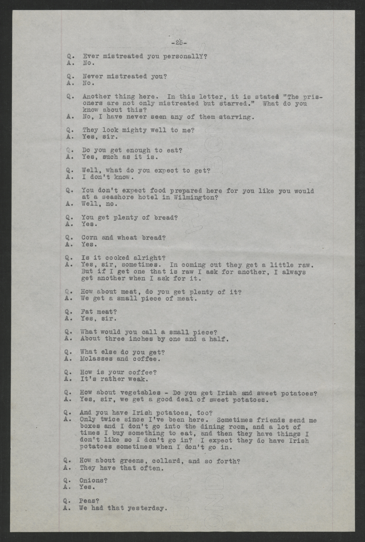 Investigation of the Charges Made by Inmates of the State Prison Farm to Earl E. Dudding, 12 May 1919, page 25