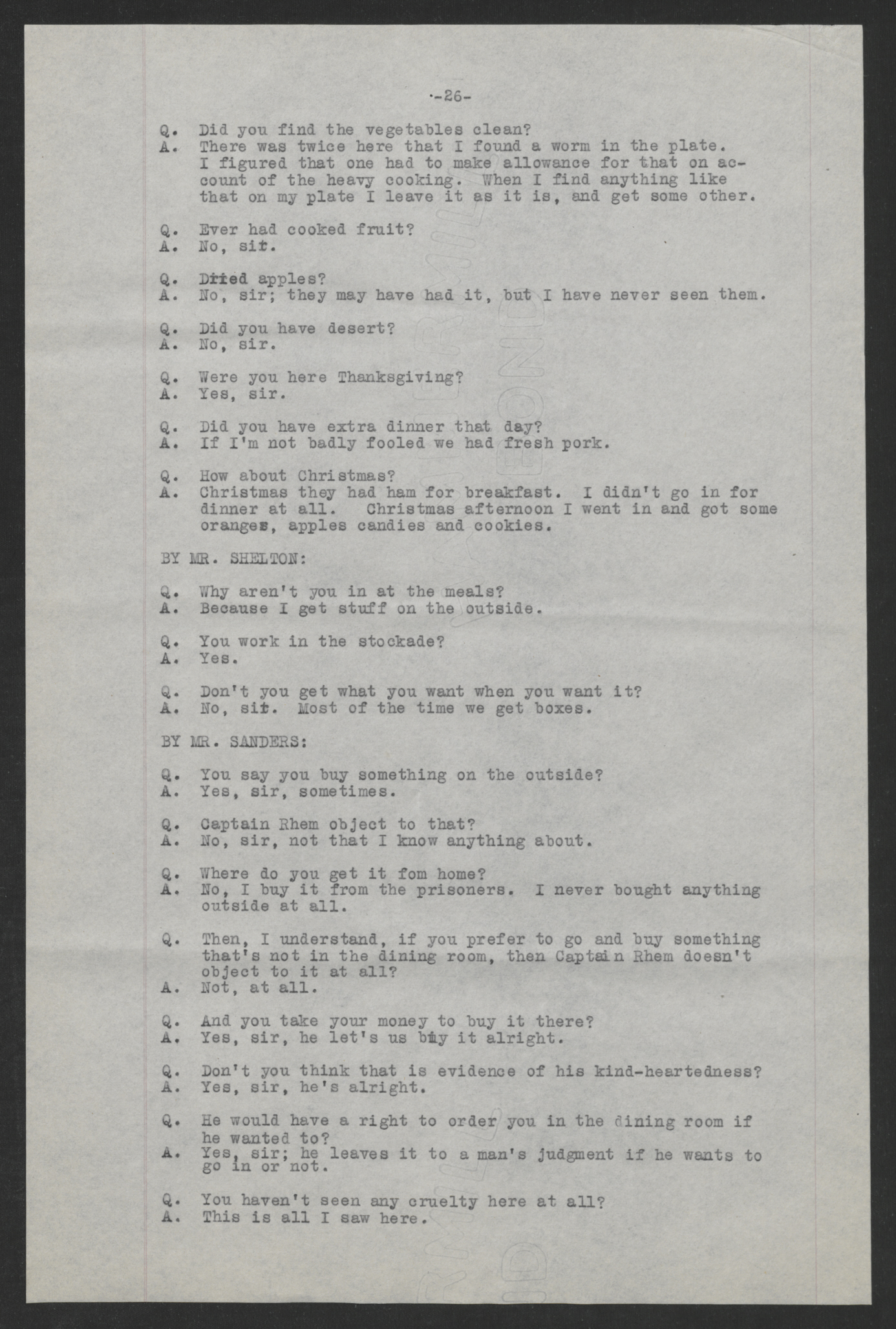 Investigation of the Charges Made by Inmates of the State Prison Farm to Earl E. Dudding, 12 May 1919, page 26