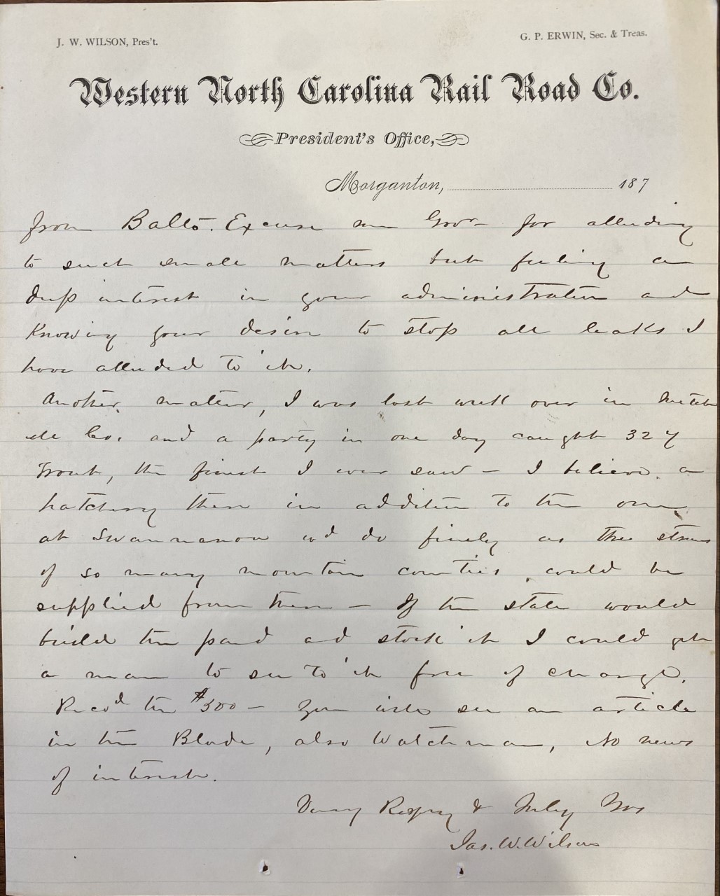 JWW to ZBV 6-3-1877