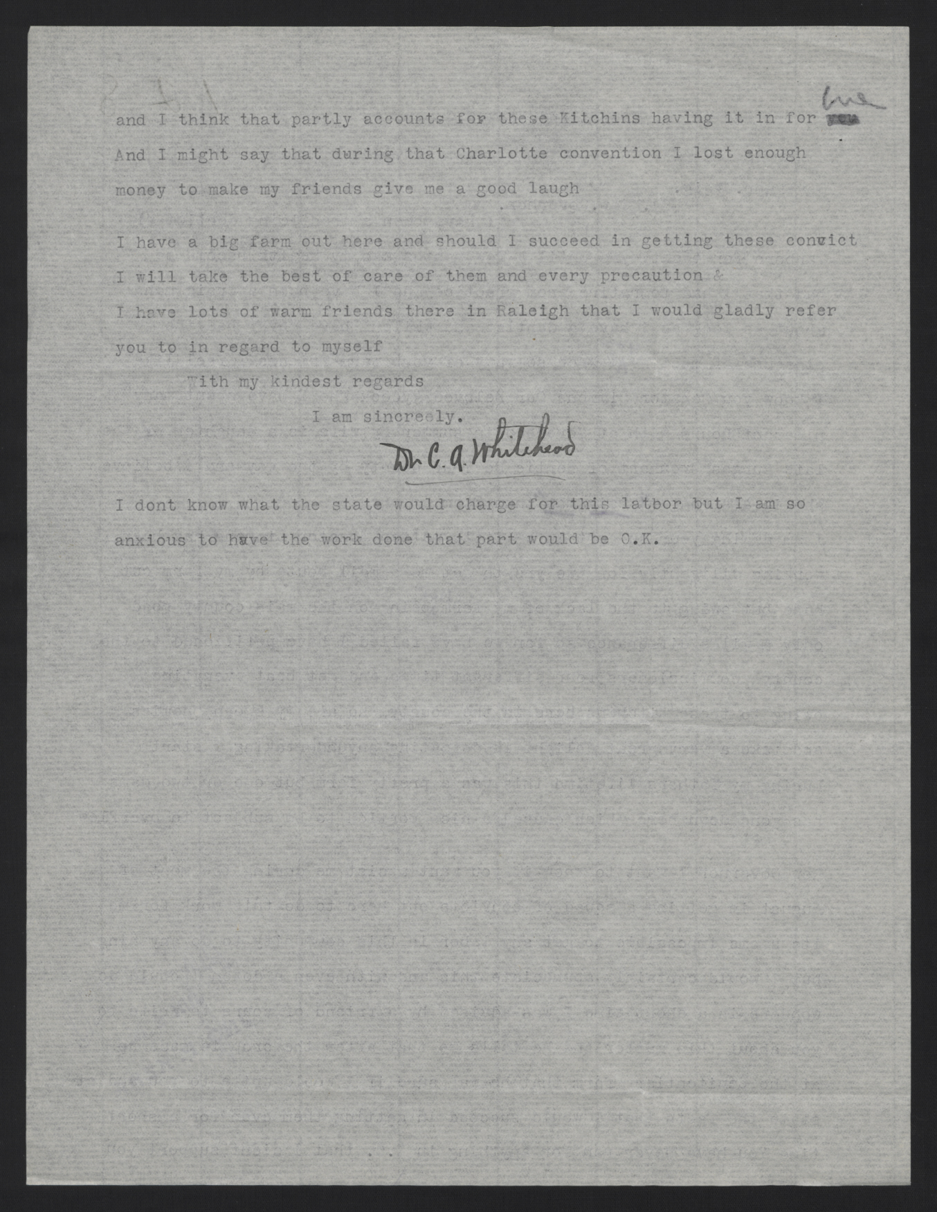 Letter from Whitehead to Craig, June 1, 1913, page 2