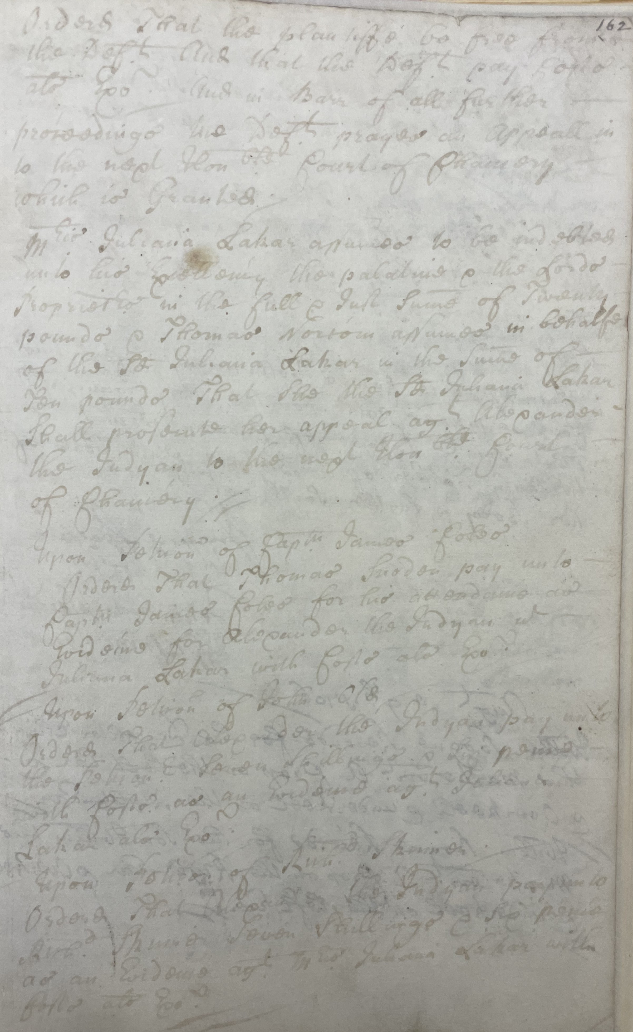 Court Proceedings in the Case of Alexander vs. Juliana Laker, 10 October 1705, page 3