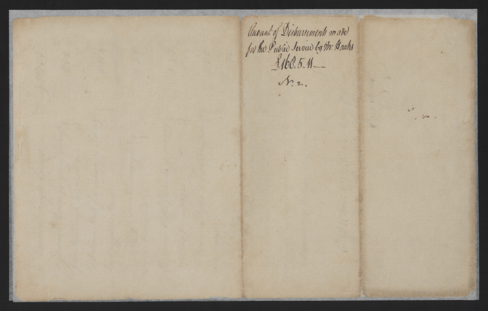 Account of Payments from William Tryon, April 25 1771, page 3.
