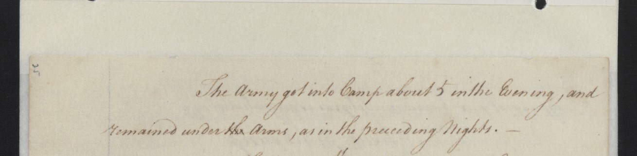 Journal Entry from William Tryon on the Expedition Against the Regulators, 16 May 1771, page 7.
