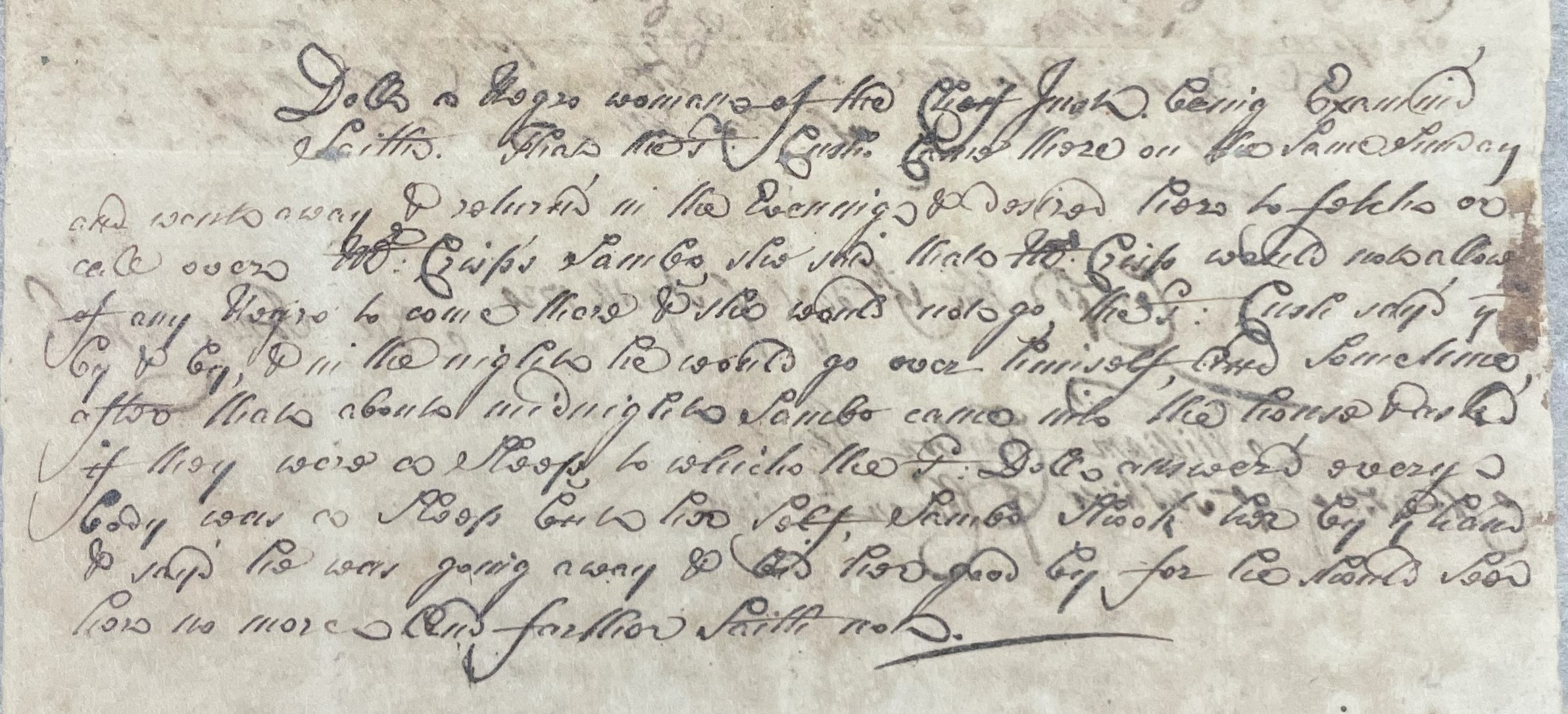 Examination of Doll, 19 April 1720