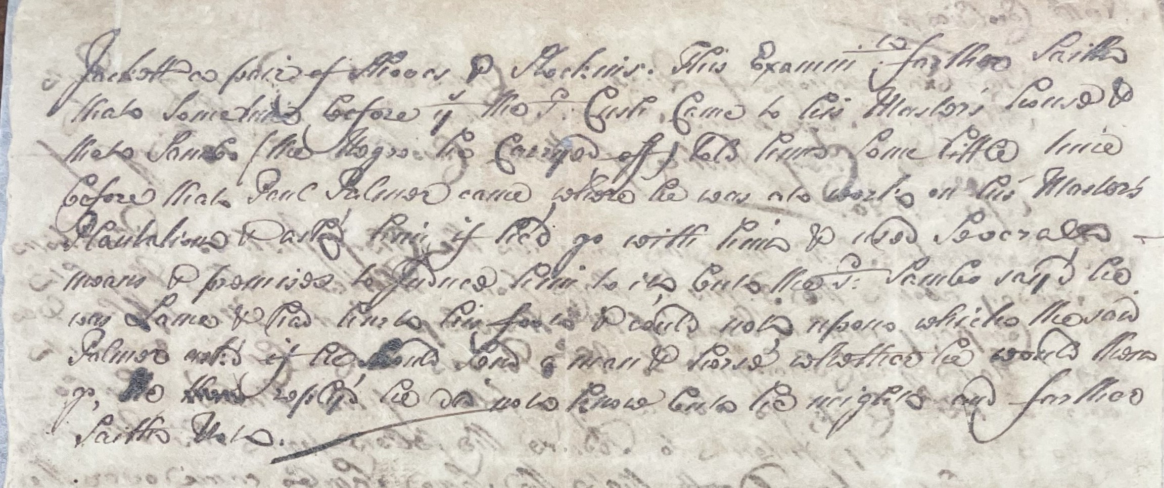 Examination of Mingo, 19 April 1720, page 2