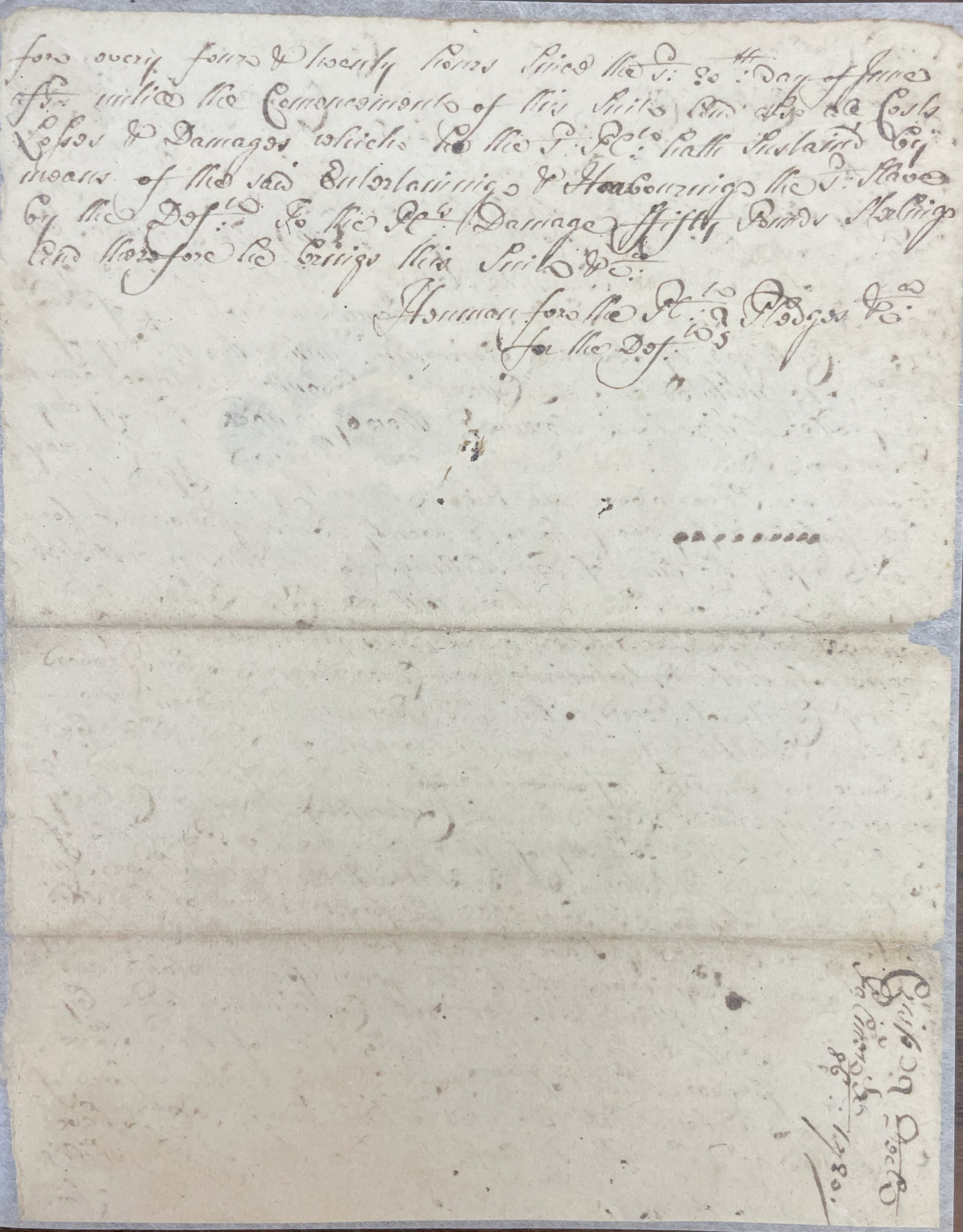 Complaint from Nicholas Crisp against Paul Palmer, October 1720, page 2