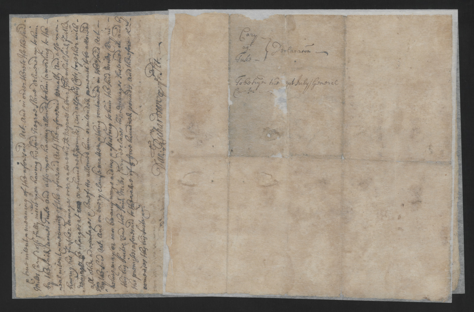 Complaint from Miles Cary against James Tookes, 30 July 1713, page 3