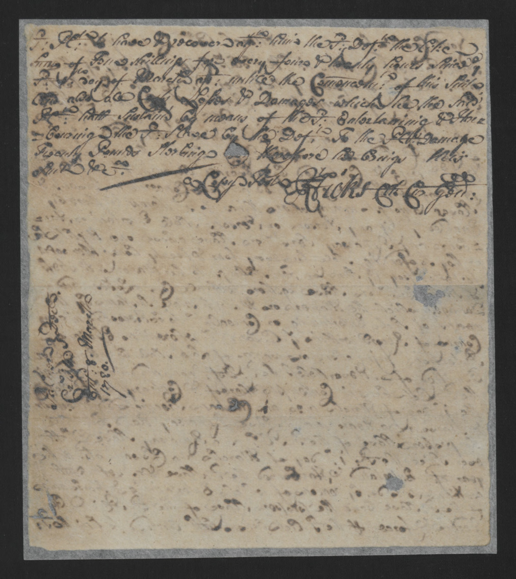 Complaint from Paul Palmer against Nicholas Crisp, March 1721, page 2