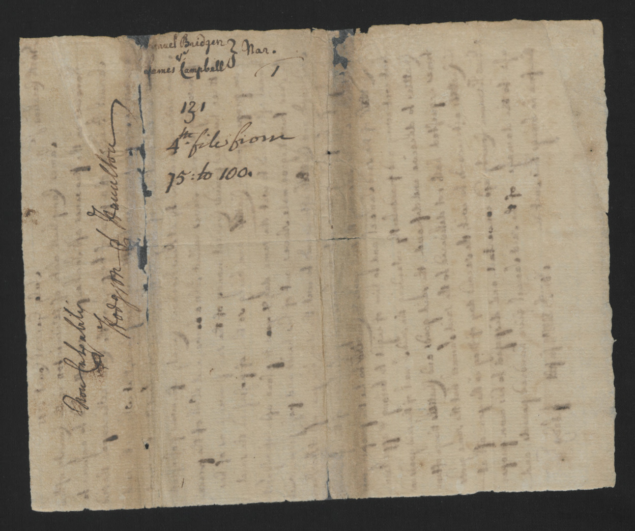 Lawsuit from Samuel Bridgen against James Campbell, July 1741, page 2