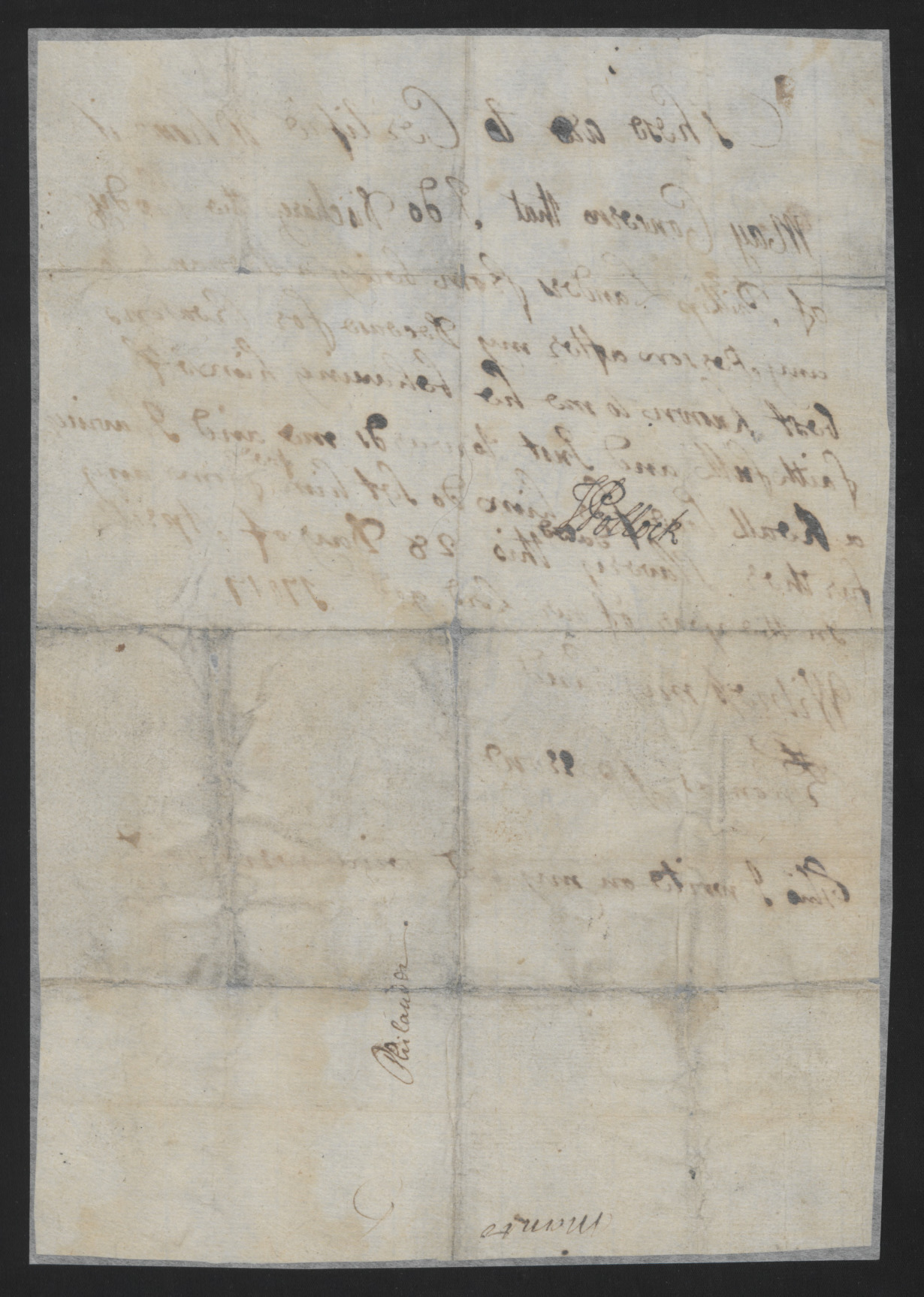 Manumission Certificate from Thomas Sparrow to Phillip Landers, 28 April 1717, page 2
