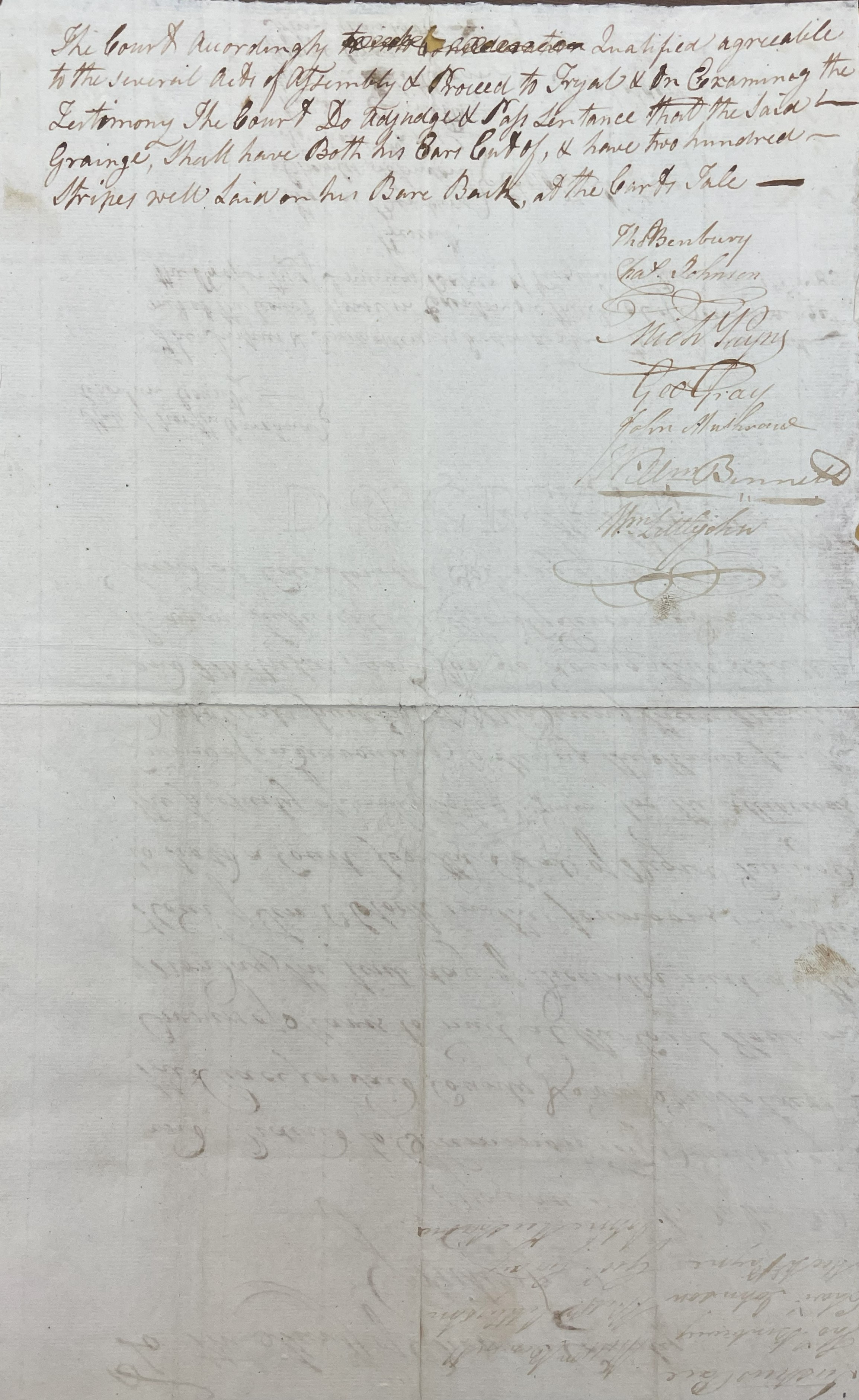Trial of Grainge, 30 November 1783, page 2
