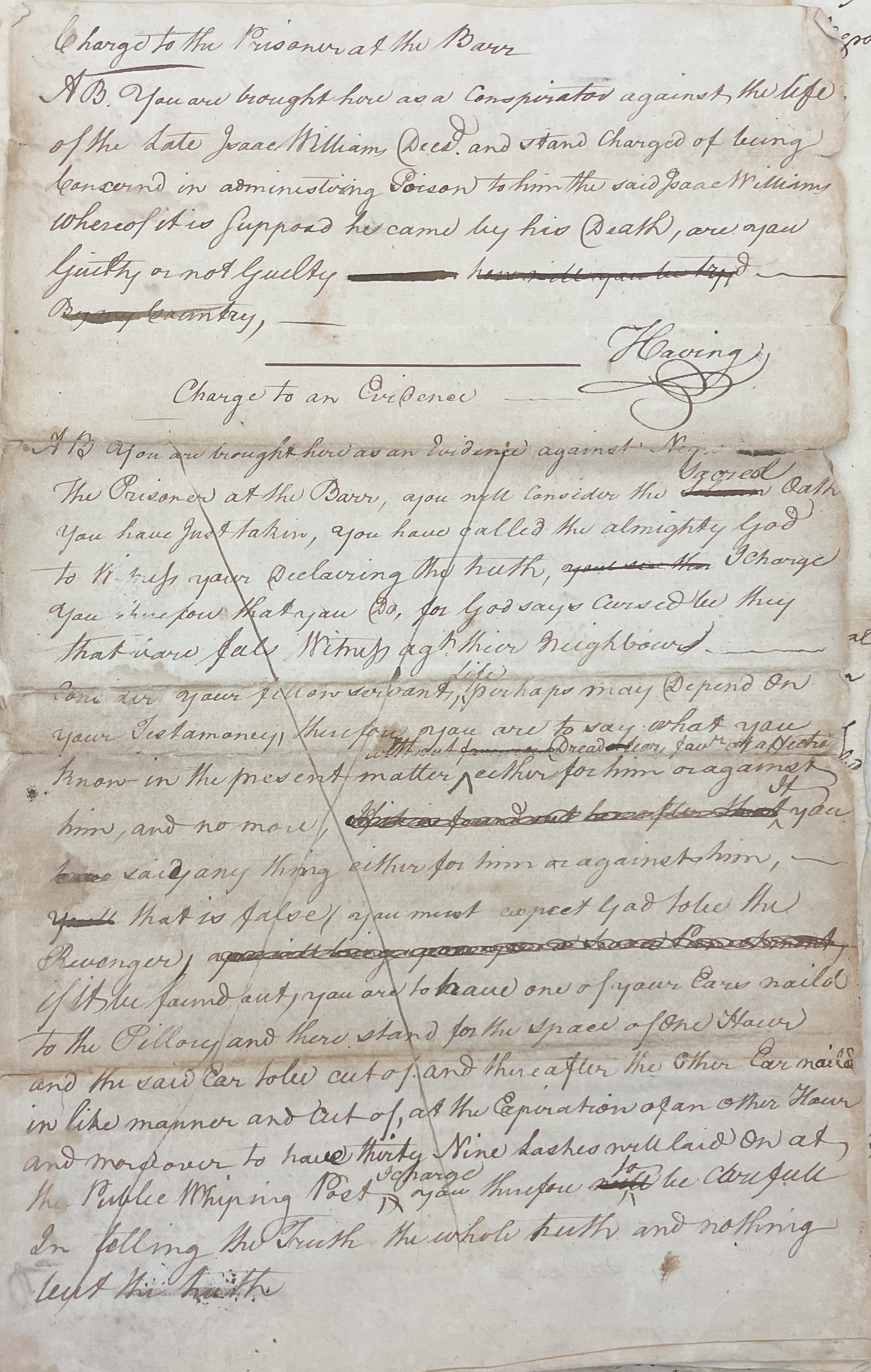 Trial of Dick, Harry, and Jacob, 1768, page 1
