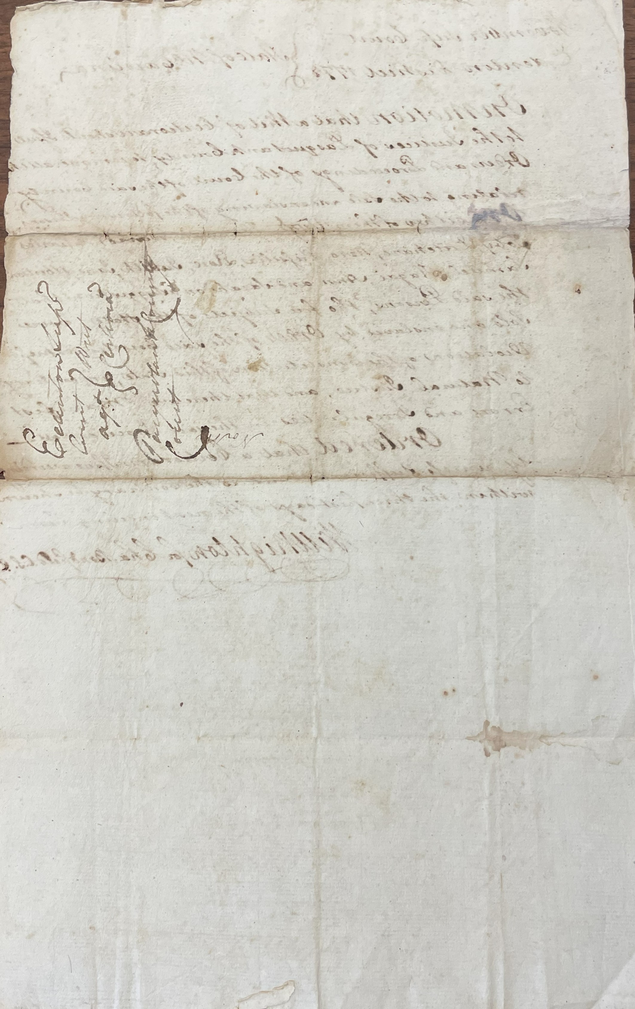 Writ from the Edention District Superior Court to the Pasquotank County Court, November 1778, page 2