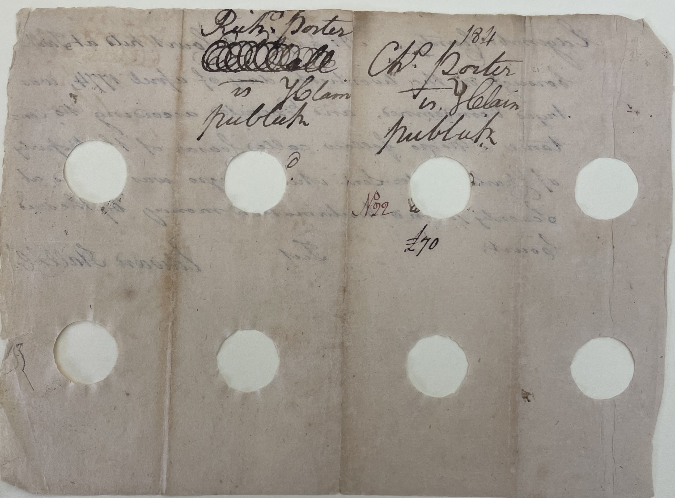 Note from Edward Hall about Ceasar, 20 April 1774, page 2