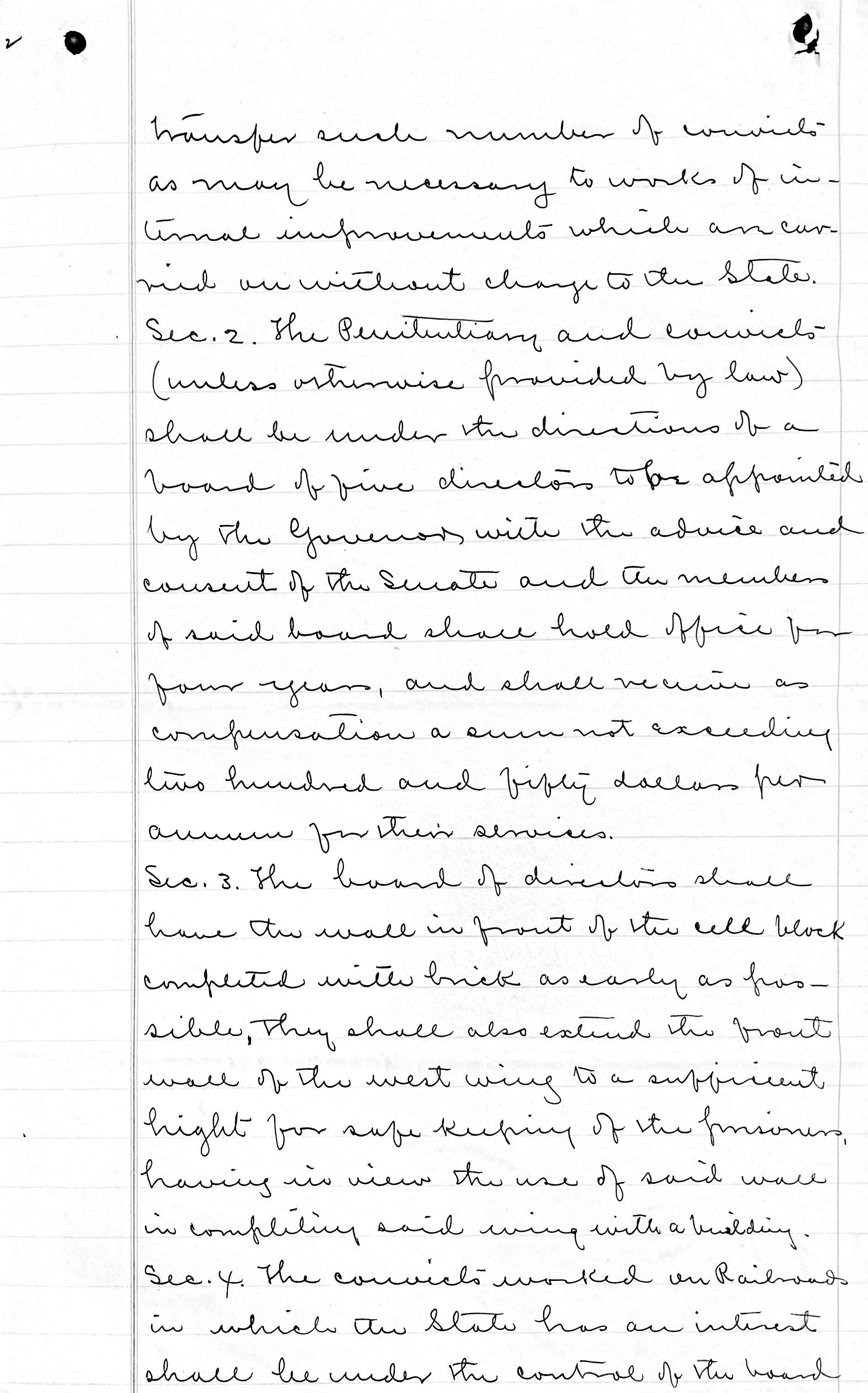 An Act For The Support Of The Penitentiary And Convicts For The Years 1879 And 1880