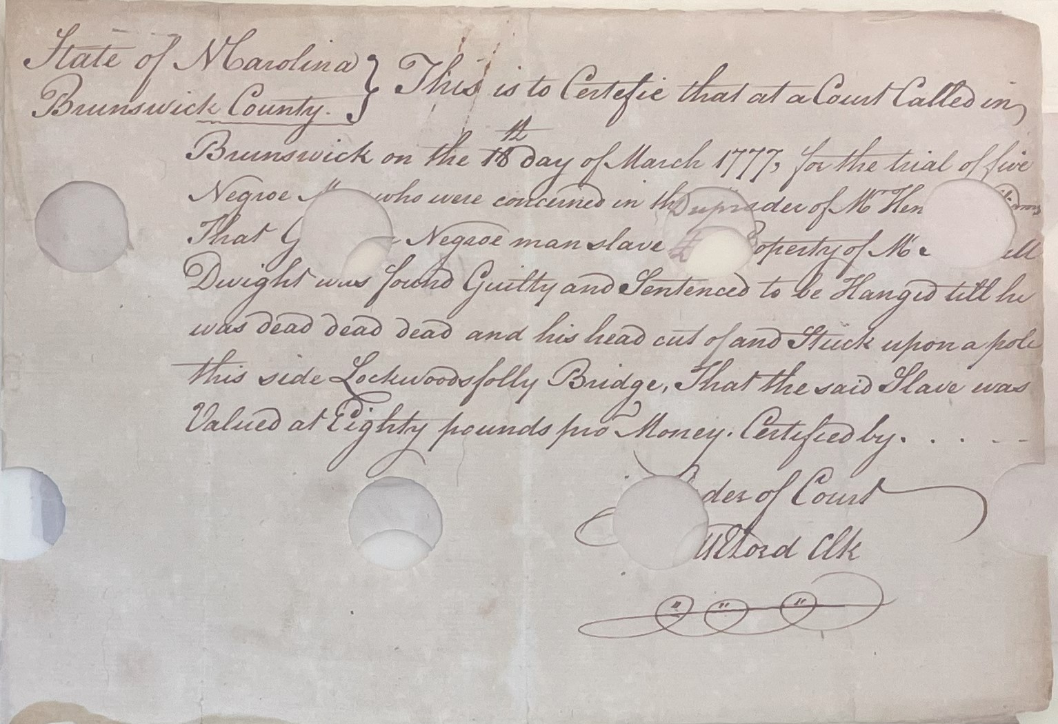 Claim from Samuel Dwight for Gibbey, 18 March 1777, page 1