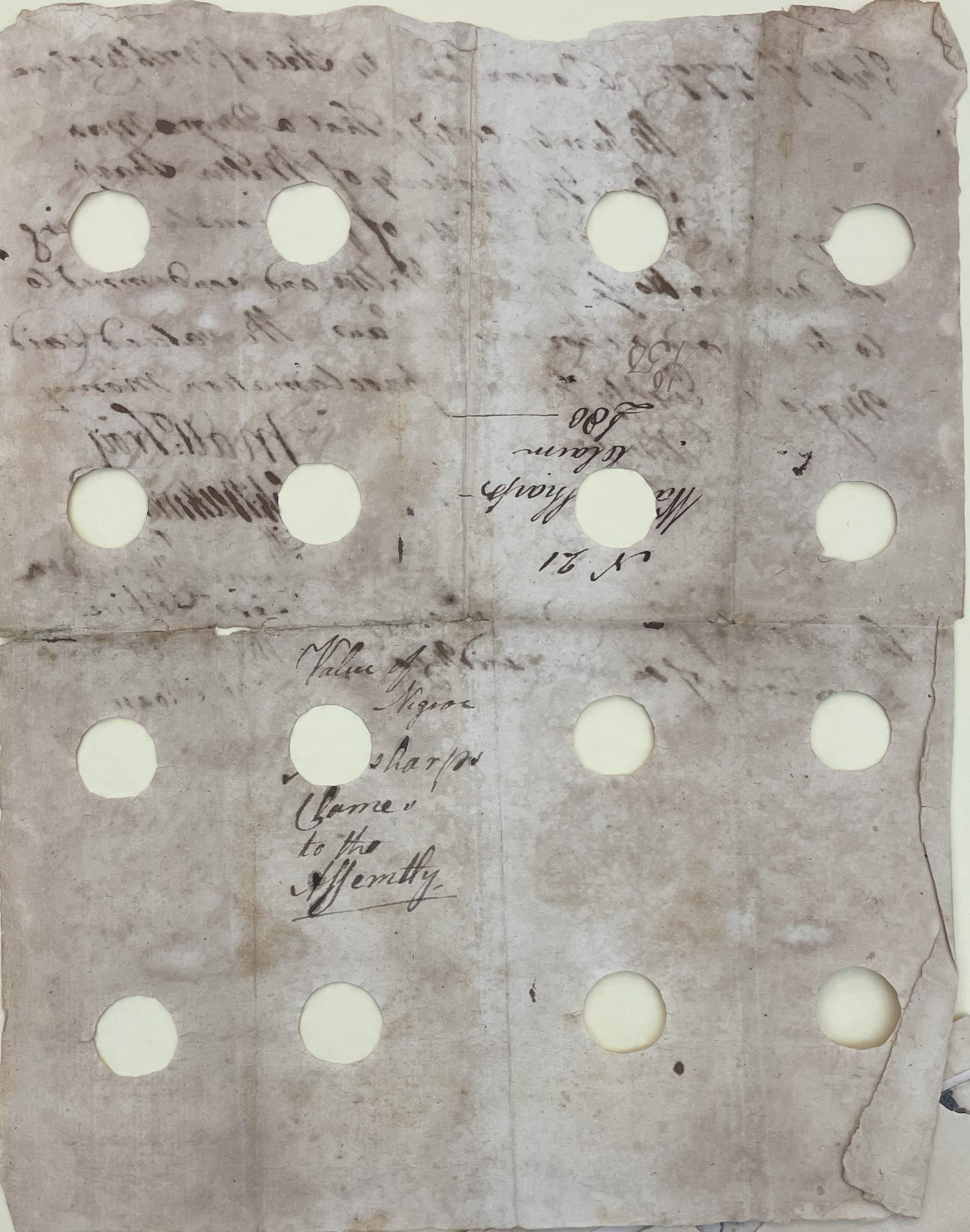 Claim from Walter Sharp for Toney, 7 February 1777, page 2