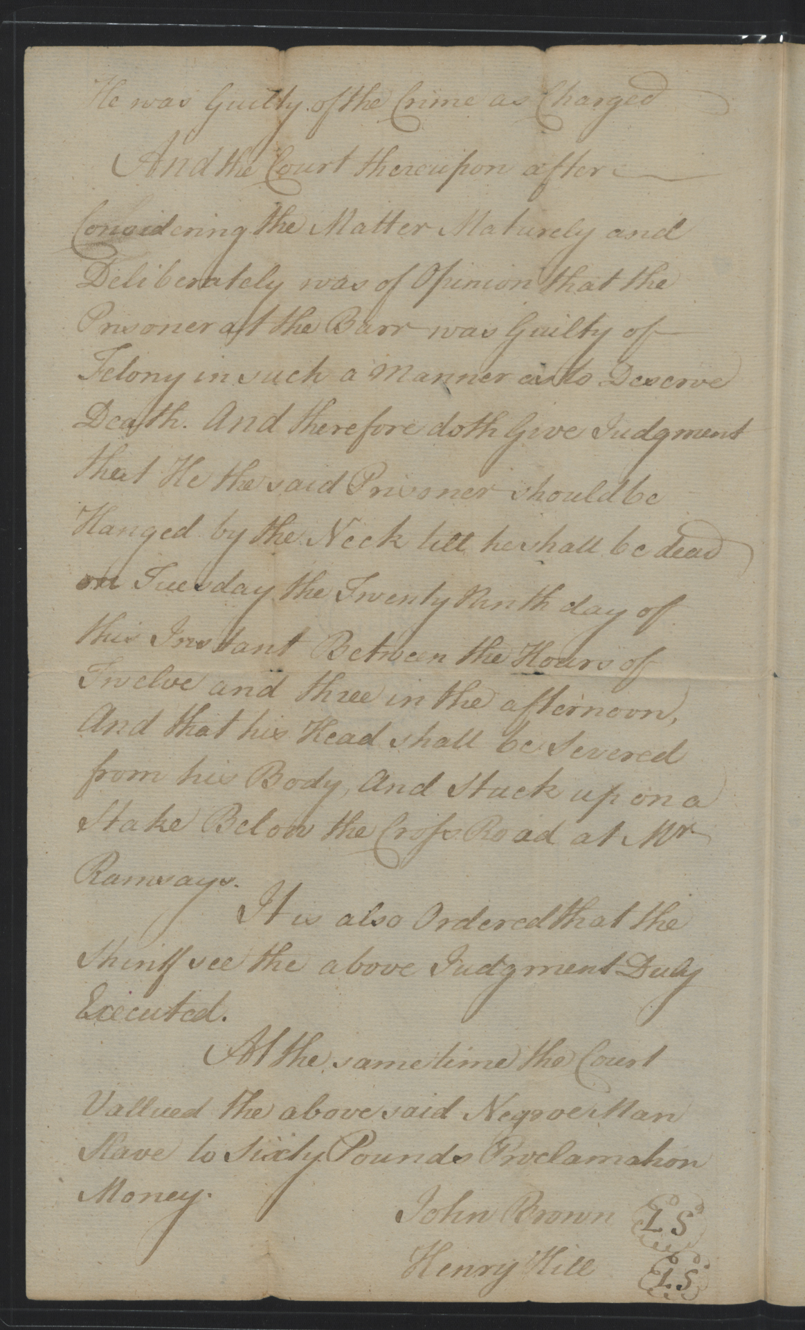 Trial of Pompey, 24 October 1765, page 2