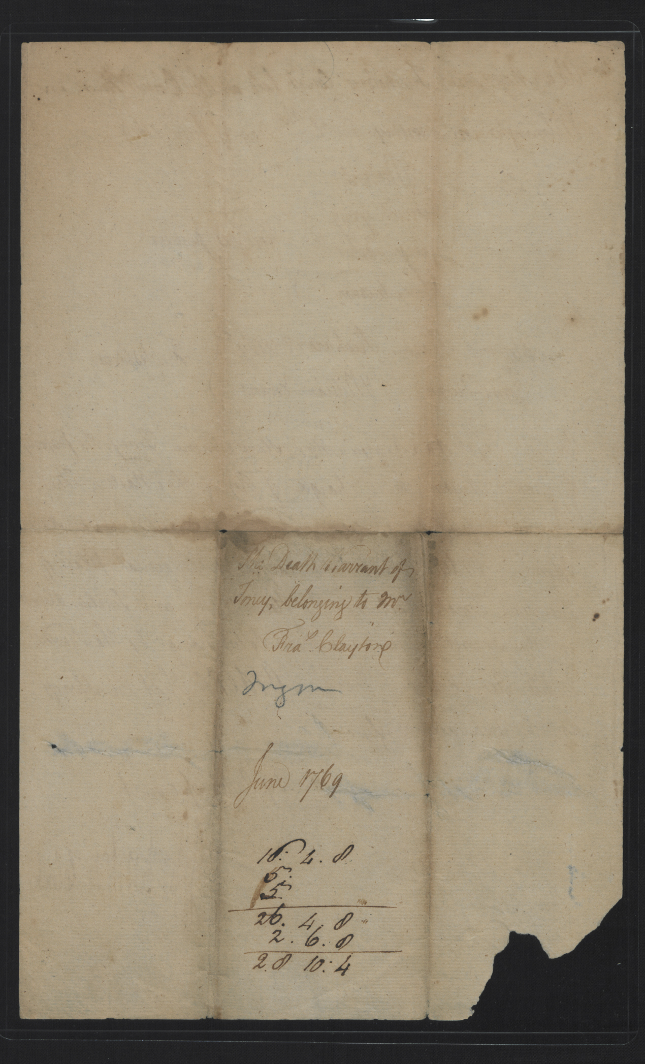 Trial of Toney, 8 June 1769, page 2