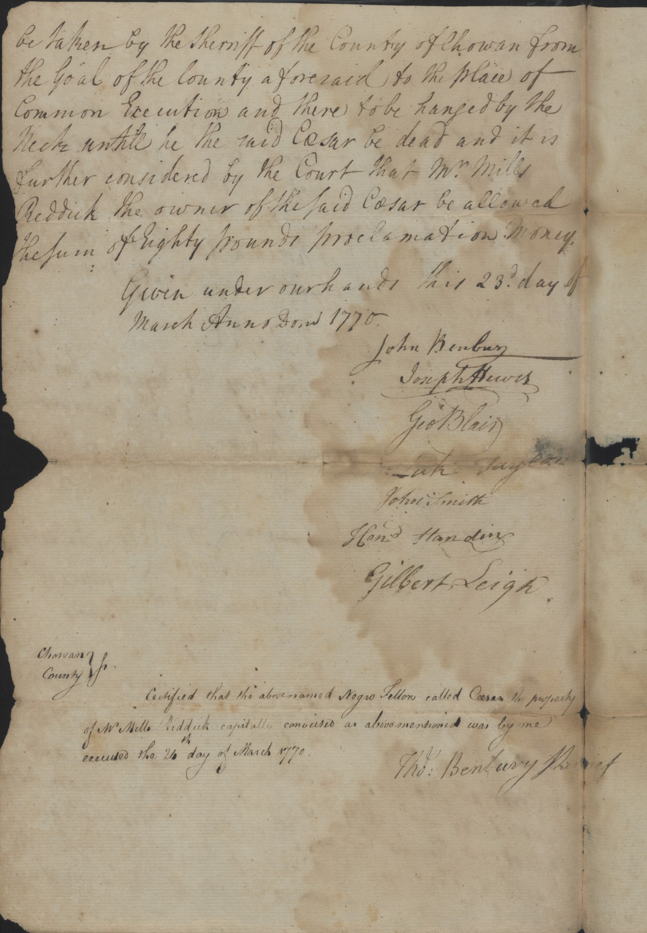 Trial of Caesar, 23 March 1770, page 2