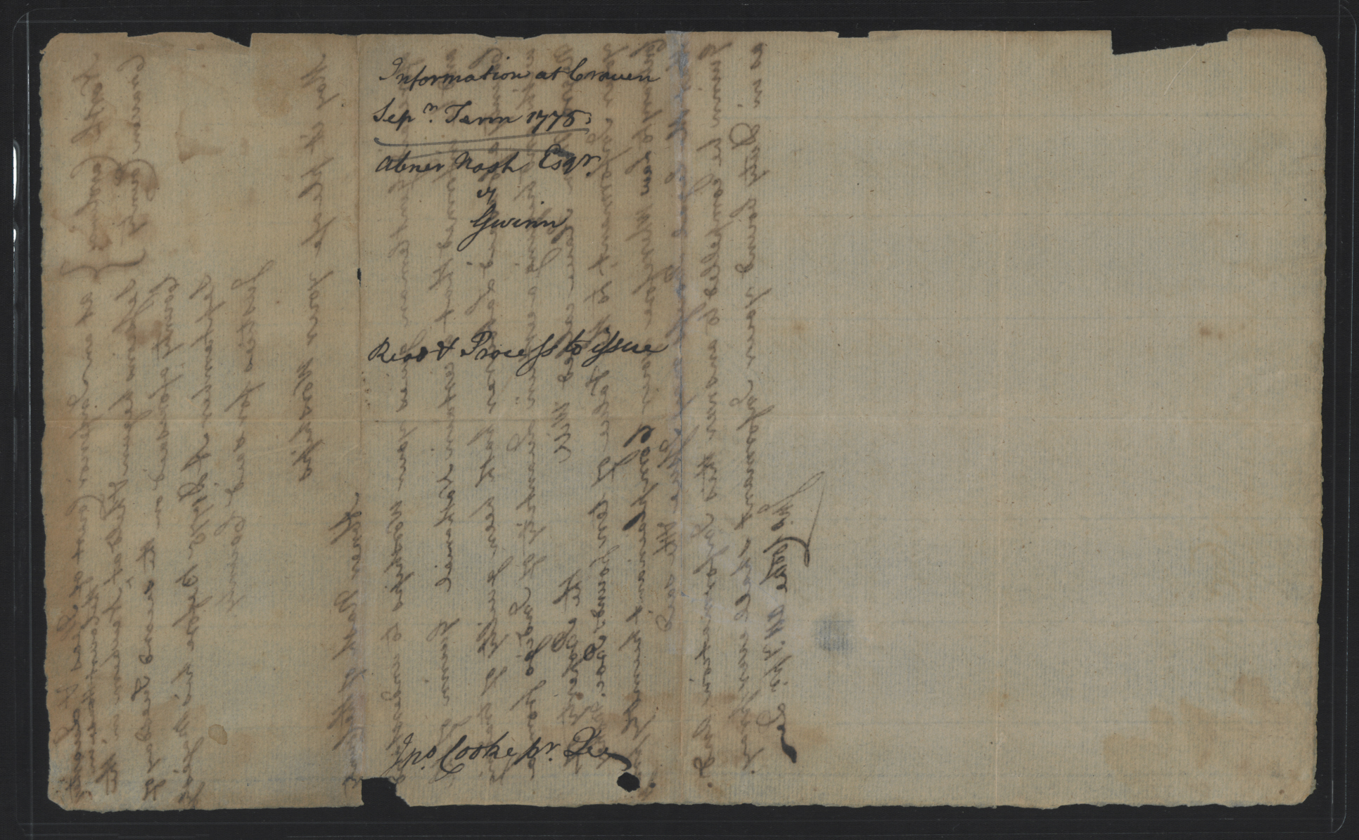 Information from Abner Nash, 12 September 1775, page 2