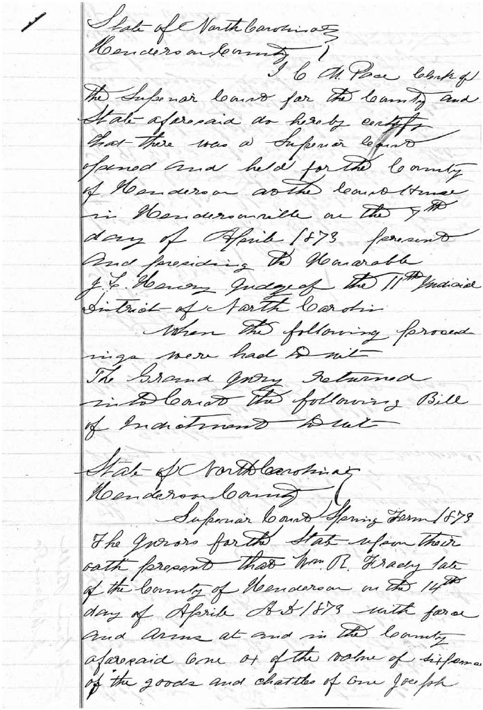 State of North Carolina vs. W. F. Frady