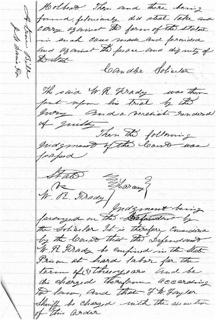 State of North Carolina vs. W. F. Frady
