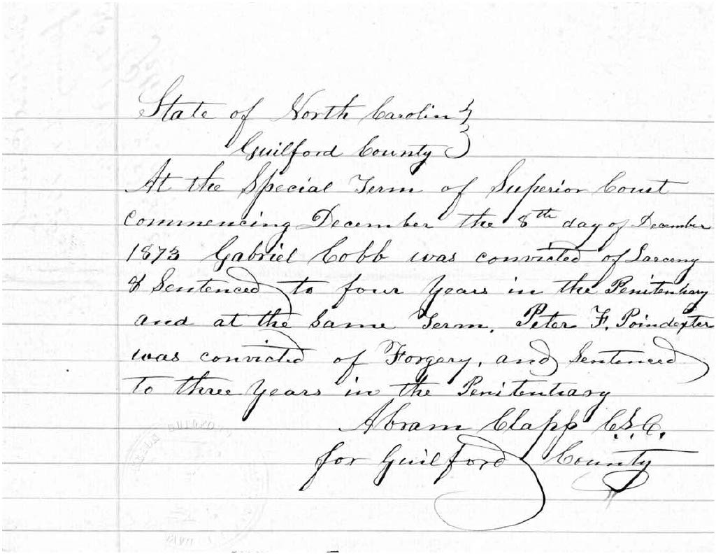 State of North Carolina vs. Gabriel Cobb and Peter F. Poindexter