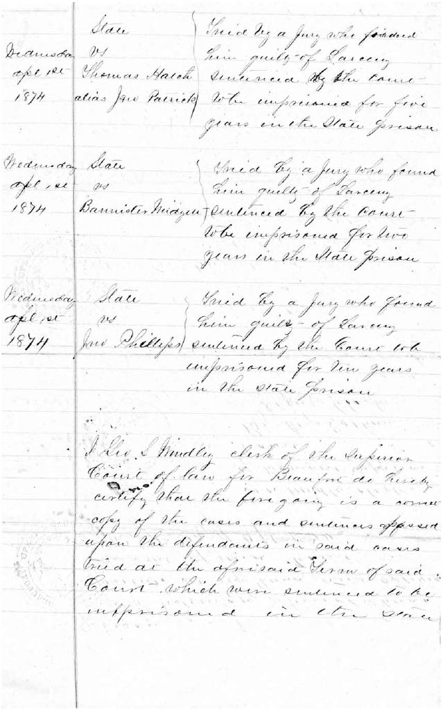 State of North Carolina vs. Barrister Midgett, 1 April 1874