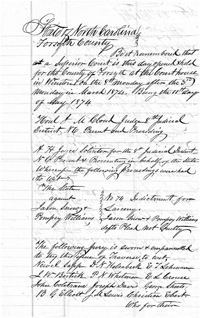 State of North Carolina vs. Pompey Williams, 11 May 1874