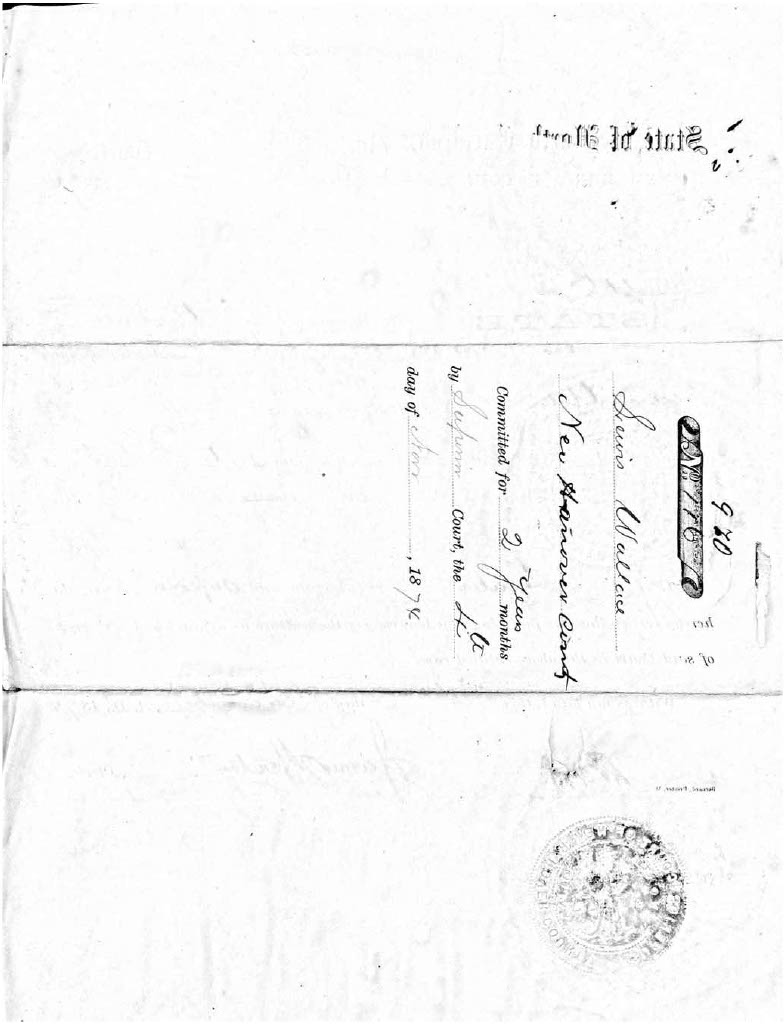 State of North Carolina vs. Lewis Wallace, 19 October 1874