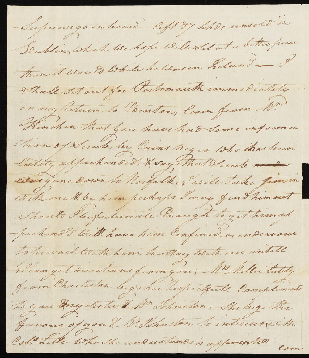 Letter from Thomas Amis to Richard Bennehan, 20 December 1784, page 2