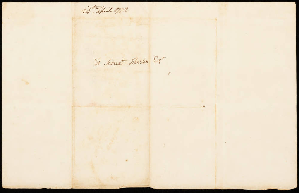 Letter from William Cathcart to Samuel Johnston, 24 April 1772, page 2