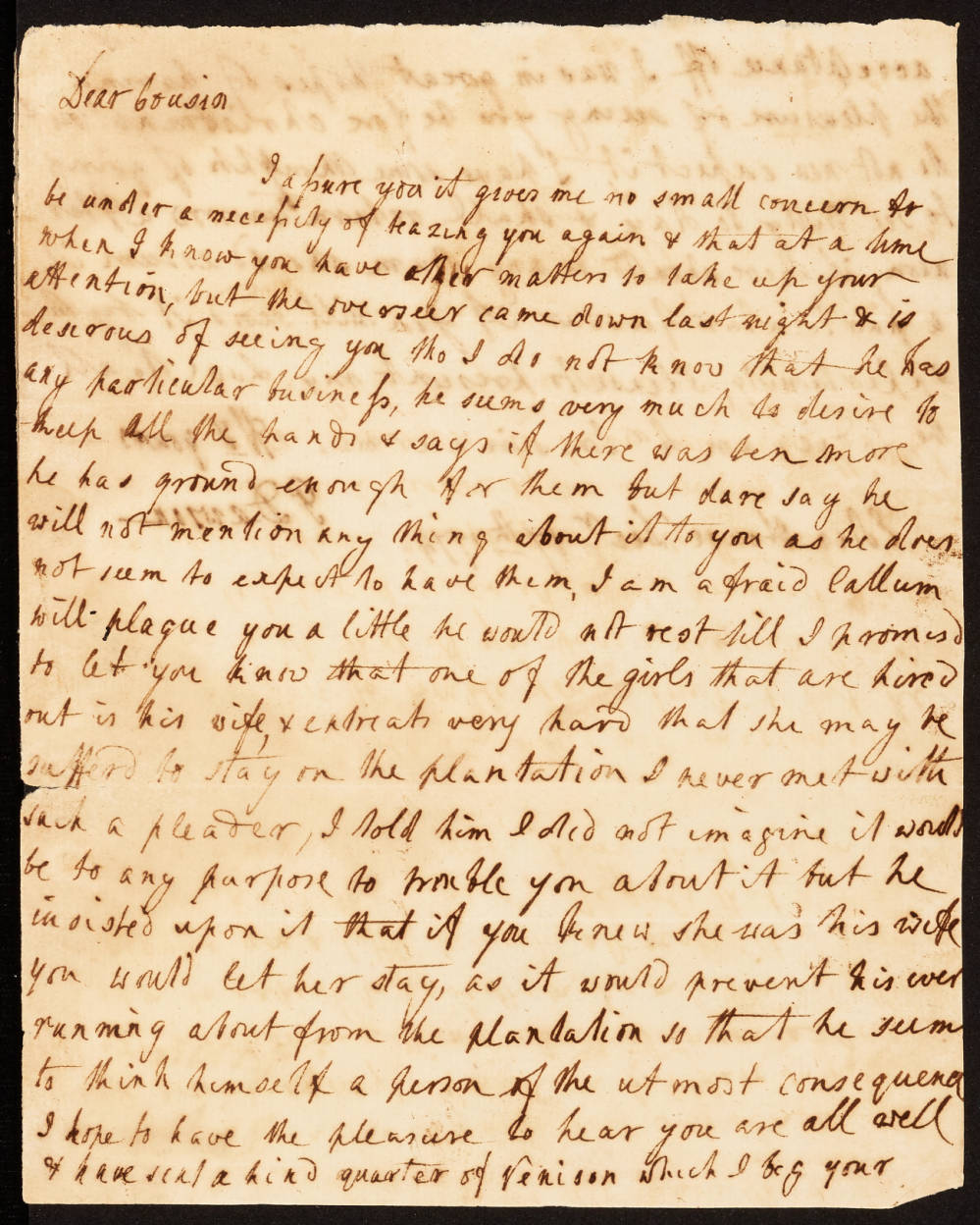 Letter from Penelope Dawson to Samuel Johnston, 17 December 1774, page 1