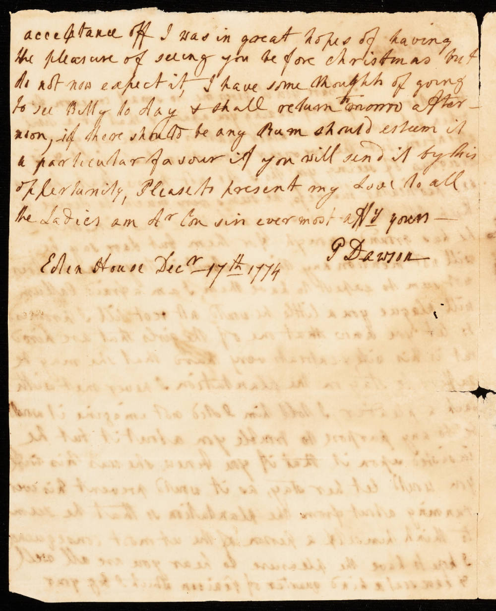 Letter from Penelope Dawson to Samuel Johnston, 17 December 1774, page 2