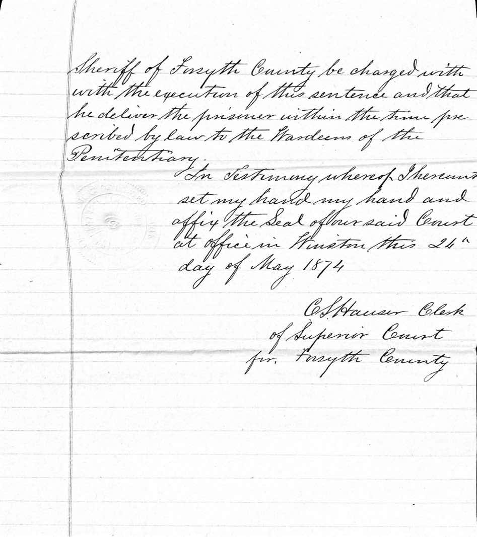 State of North Carolina vs. Powhatan Sullivan