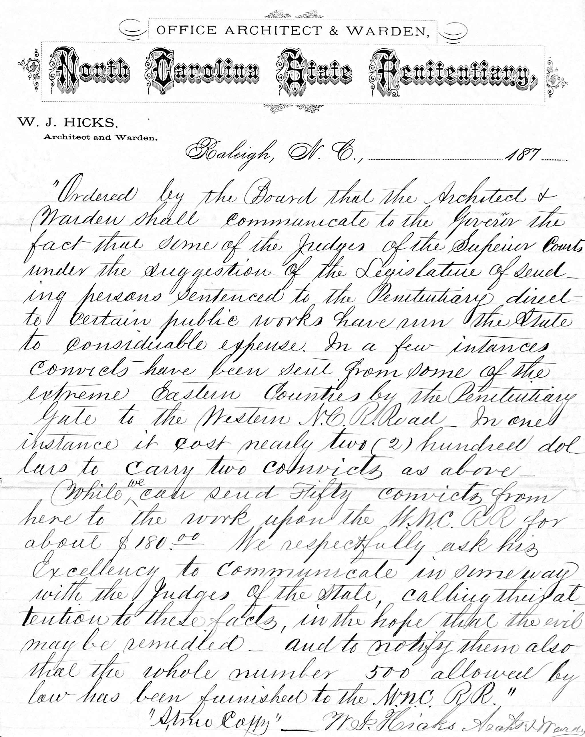 Hicks to Vance No date
