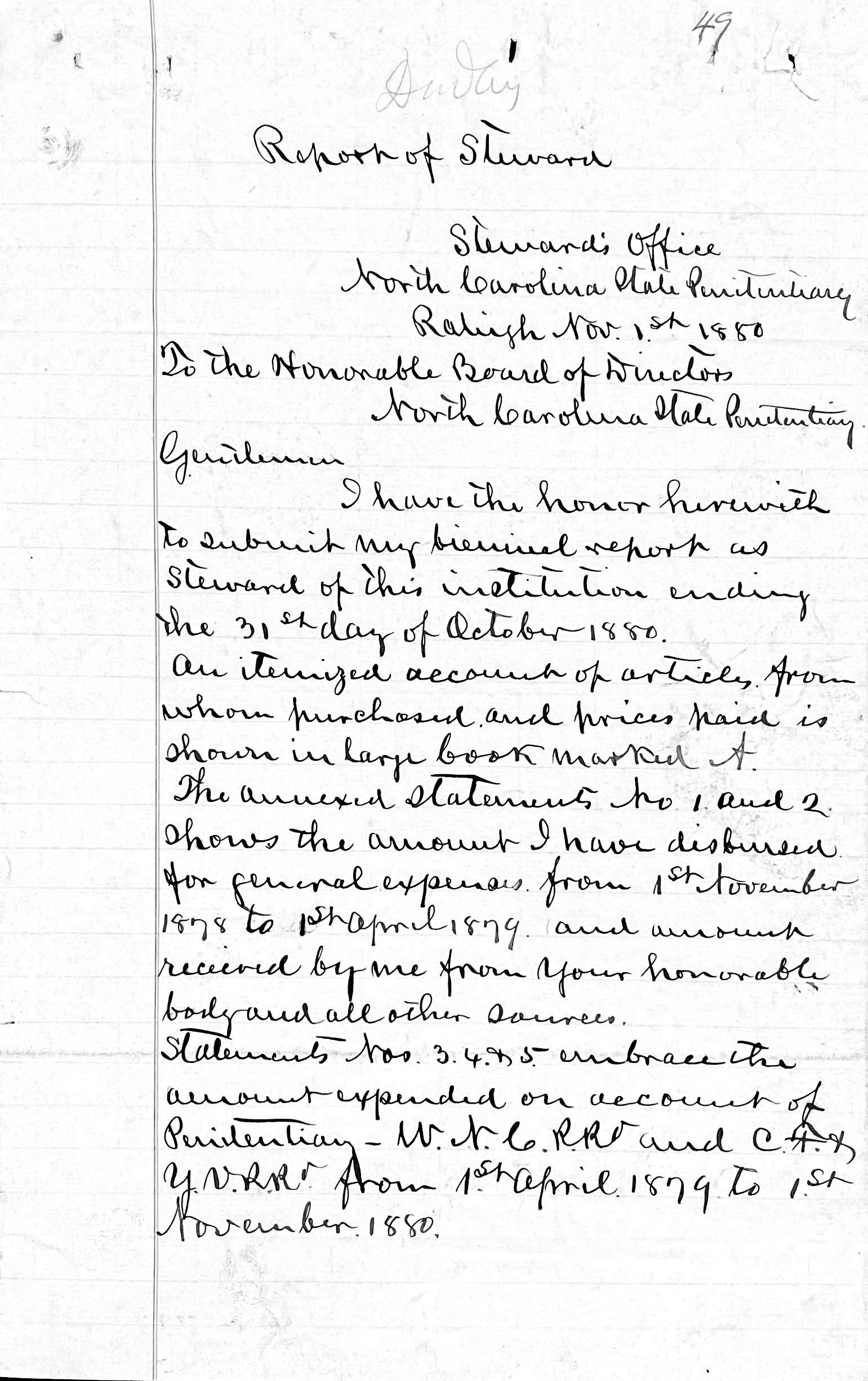 Penitentiary Report 10-31-1880