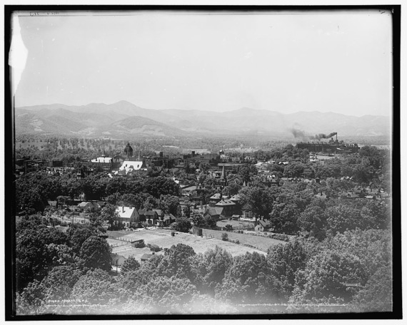 Photograph of Asheville's skyline, 1902