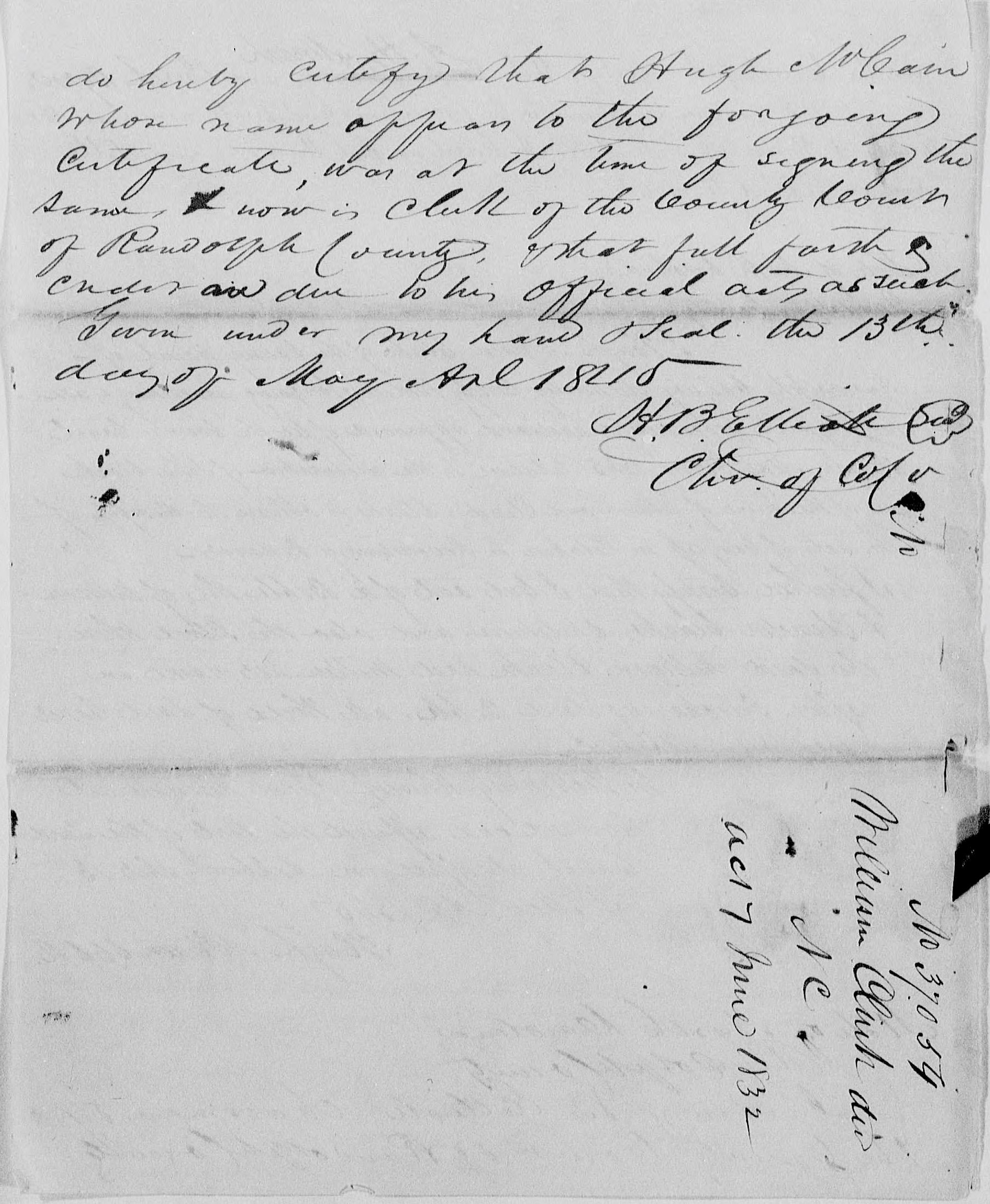Application for a Veteran's Pension on Behalf of William Clark, 7-9 May 1845, page 4