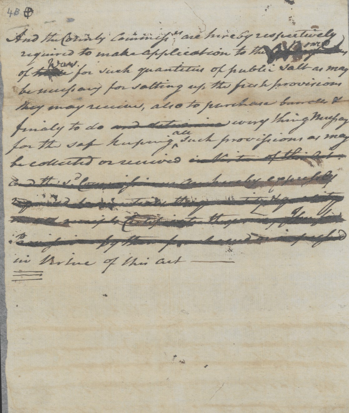 Bill Establishing a Specific Provision Tax from the North Carolina General Assembly, 6 September 1780, page 9