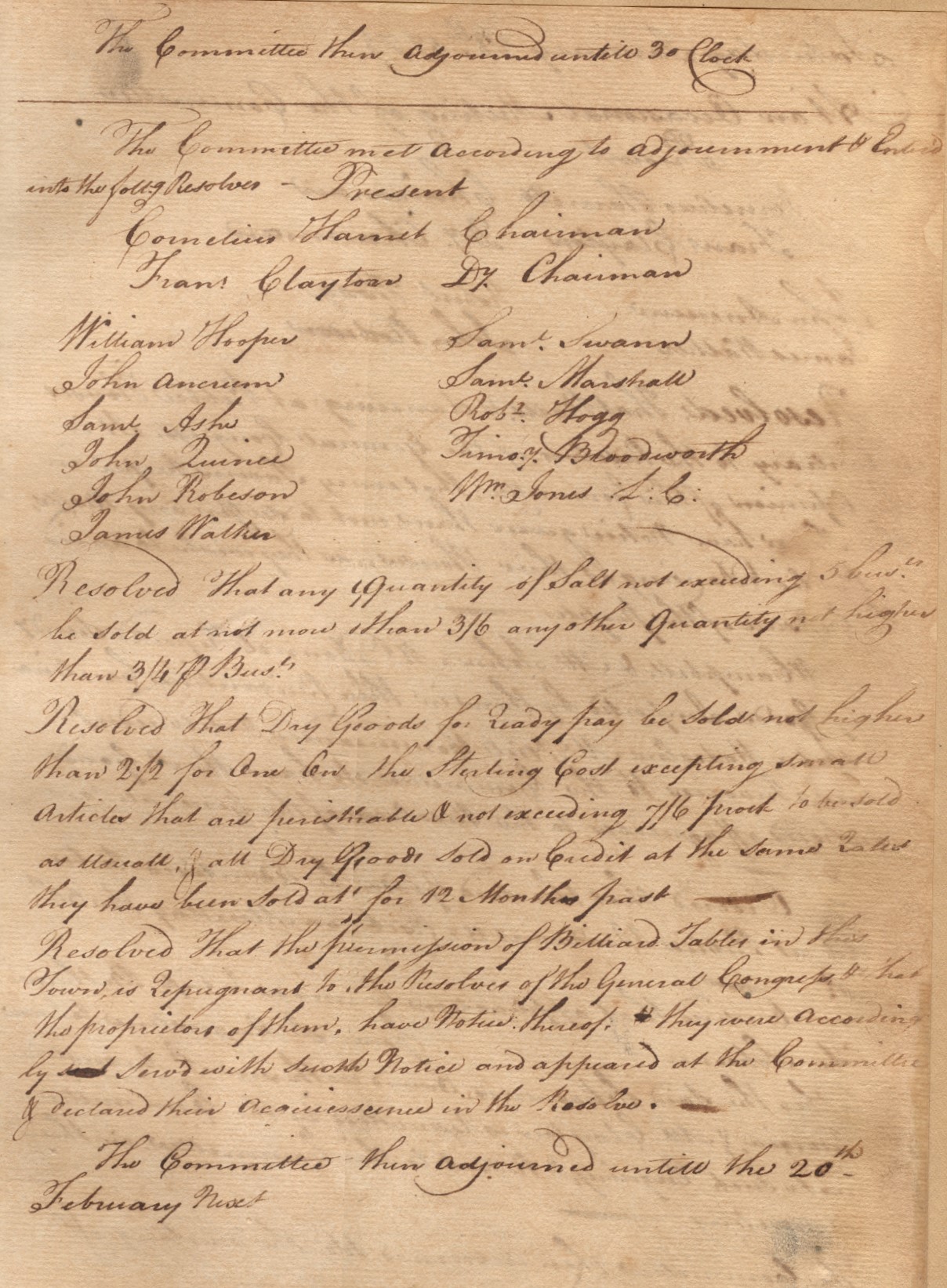 Proceedings of the Wilmington Committee of Safety, 21 January 1775, page 2