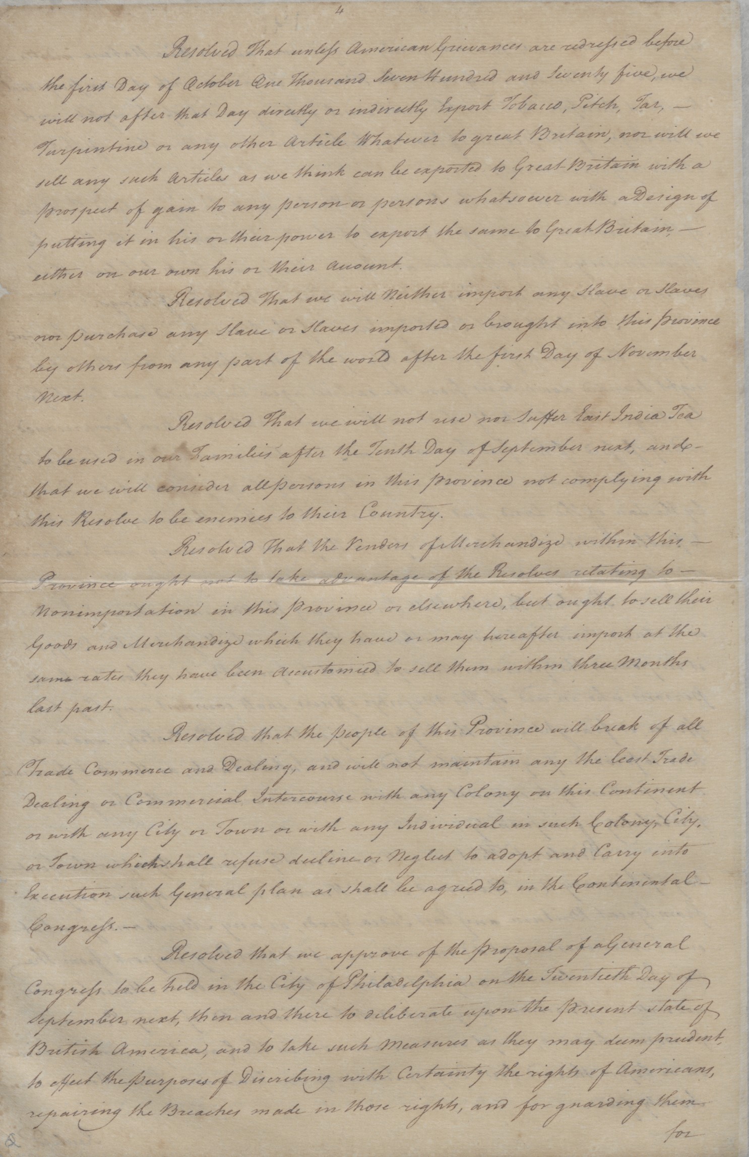 New Bern Resolves, 27 August 1774 Page 4